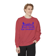 Load image into Gallery viewer, DCYG 24SX Baddies Blue Logo  Garment-Dyed Sweatshirt
