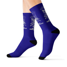 Load image into Gallery viewer, DCYG STX White Phi Beta Sigma &amp; Blue Socks
