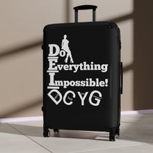Load image into Gallery viewer, DCYG DEI 24BW White Logo &amp; Black Suitcase
