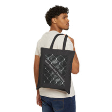 Load image into Gallery viewer, DCYG White Logo&amp; Chain Link Black Cotton Canvas Tote Bag
