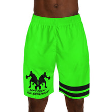 Load image into Gallery viewer, DCYG Dbl Basketball Players Black &amp; Neon Green Men's  Shorts
