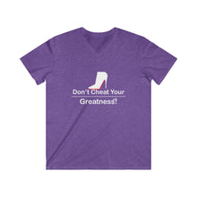 Load image into Gallery viewer, DCYG Red Bottoms Fitted V-Neck Short Sleeve Tee
