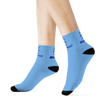 Load image into Gallery viewer, DCYG Blue &amp; Light Blue Crew Socks

