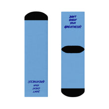 Load image into Gallery viewer, DCYG Blue &amp; Light Blue Crew Socks
