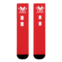 Load image into Gallery viewer, DCYG Dbl Basketball Players  White &amp; Red Crew Socks (EU)
