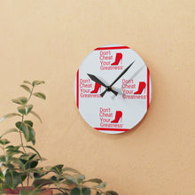 Load image into Gallery viewer, Copy of DCYG Red Red Bottoms , White and Red  Acrylic Wall Clock
