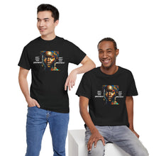 Load image into Gallery viewer, Blk Woman ,Multicolor Scarf &amp; White Unisex Heavy Cotton Tee
