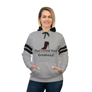 DCYG Black Red Bottoms & Light Grey  Hoodie (AOP)
