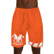 Load image into Gallery viewer, DCYG Dbl BB Players Neon Orange &amp; White Men's Shorts
