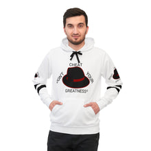 Load image into Gallery viewer, DCYG Black &amp; Red Fedora Athletic Hoodie (AOP)
