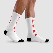 Load image into Gallery viewer, DCYG Red &amp; White Womens Crew Socks (EU)
