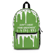 Load image into Gallery viewer, DCYG DRIP 24 White logo &amp;  Green Backpack
