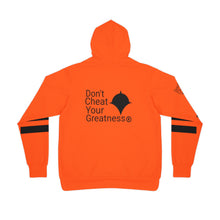 Load image into Gallery viewer, DCYG 815 Edition Black &amp; Neon Orange Athletic Hoodie (AOP)
