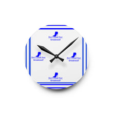 Load image into Gallery viewer, DCYG Blue Red Bottoms ,Royal Blue  &amp; White  Acrylic Wall Clock

