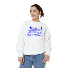 Load image into Gallery viewer, DCYG 24SX Baddies Blue Logo  Garment-Dyed Sweatshirt

