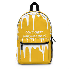 Load image into Gallery viewer, DCYG DRIP 24 White logo &amp;  Yellow Backpack
