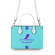 Load image into Gallery viewer, DCYG Purple Red Bottoms &amp; Light Blue Multiple Sizes Upgraded Luxury Women PU Leather Handbag
