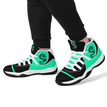Load image into Gallery viewer, SWAN Mint Green Dragon Logo, Mint Green, Black  High Top Air Retro Sneakers - White
