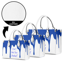 Load image into Gallery viewer, DRIP  Blue CR Logo &amp; White Multiple Sizes Upgraded Luxury Women PU Leather Handbag
