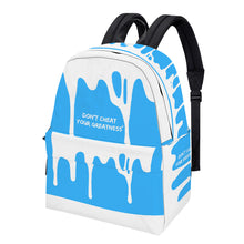 Load image into Gallery viewer, DRIP NX White logo &amp; Light Blue  Cotton Backpack
