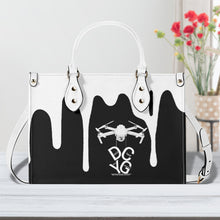 Load image into Gallery viewer, DCYG DRONE WEAR White. Logo Drip Women PU Leather Handbag
