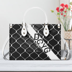 45 Dgr Black Logo & Black Screen Multiple Sizes Upgraded Luxury Women PU Leather Handbag