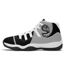 Load image into Gallery viewer, SWAN Black, White Dragon Logo &amp; Black, Grey , White High Top Air Retro Sneakers - White
