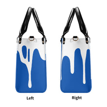 Load image into Gallery viewer, DRIP SF White Logo  &amp; Blue Multiple Sizes Upgraded Luxury Women PU Leather Handbag
