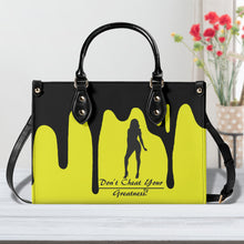 Load image into Gallery viewer, DRIP SF Black Logo &amp; Yellow Multiple Sizes Upgraded Luxury Women PU Leather Handbag
