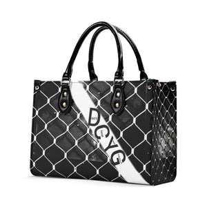 45 Dgr Black Logo & Black Screen Multiple Sizes Upgraded Luxury Women PU Leather Handbag