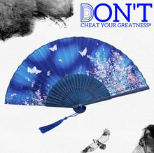 Load image into Gallery viewer, DON'T CHEAT YOUR GREATNESS(R)                     Styish Bamboo Hand Fan
