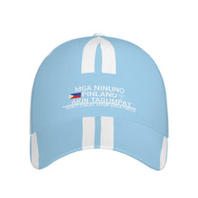 Load image into Gallery viewer, Ancestors Filipino,  White Logo, Stripes Curved Brim Baseball Cap (AOP)
