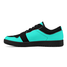Load image into Gallery viewer, DCYG G4's Turquoise &amp; Black, Black Sole Low-Top Leather Sneakers
