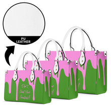 Load image into Gallery viewer, DRIP Pink CR Logo &amp; Green Multiple Sizes Upgraded Luxury Women PU Leather Handbag
