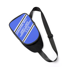 Load image into Gallery viewer, DCYG DEI Black ,White, &amp; Blue Chest Bag
