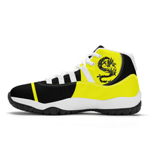 Load image into Gallery viewer, SWAN Yellow Dragon Logo,Black Logo &amp; Yellow,Black High Top Air Retro Sneakers - White
