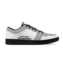 Load image into Gallery viewer, DCYG G4's Grey &amp; White, Black Sole Low-Top Leather Sneakers
