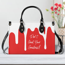 Load image into Gallery viewer, DRIP White CR Logo &amp; Red Multiple Sizes Upgraded Luxury Women PU Leather Handbag
