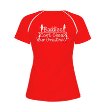 Load image into Gallery viewer, DCYG 24SX Baddies White Logo &amp; Red Women's All-Over Print T shirt
