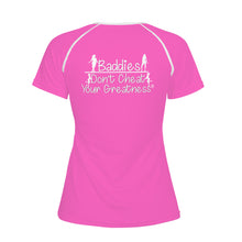 Load image into Gallery viewer, DCYG 24SX Baddies White Logo &amp; Pink Women's All-Over Print T shirt
