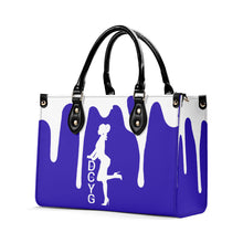 Load image into Gallery viewer, DRIP SF White Logo &amp; Purple Multiple Sizes Upgraded Luxury Women PU Leather Handbag
