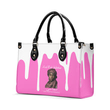 Load image into Gallery viewer, Ancestors Muslim, Female, White Logo , White Drip &amp;Pink Multiple Sizes Upgraded Luxury Women PU Leather Handbag
