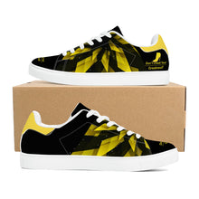 Load image into Gallery viewer, DCYG Harvest Red Bottoms &amp; Black Low-Top Synthetic Leather Sneakers - White
