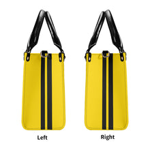 Load image into Gallery viewer, Royalty DON'T D4XV Black  Logo ,Stripes &amp; Gold Multiple Sizes Upgraded Luxury Women PU Leather Handbag
