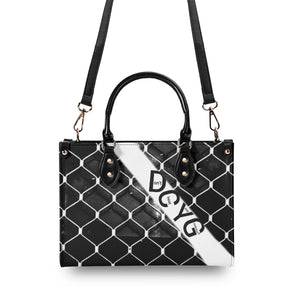 45 Dgr Black Logo & Black Screen Multiple Sizes Upgraded Luxury Women PU Leather Handbag