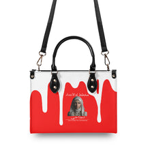 Load image into Gallery viewer, Ancestors, Muslim, White Logo, White Drip &amp; Red Multiple Sizes Upgraded Luxury Women PU Leat
