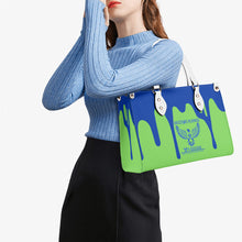 Load image into Gallery viewer, Native , Blue Logo, Blue Drip &amp; Green Multiple Sizes Upgraded Luxury Women PU Leather Handbag
