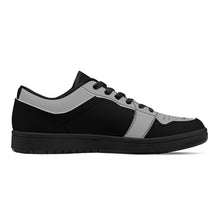 Load image into Gallery viewer, DCYG G4's Black &amp; Grey,  Black Sole Low-Top Leather Sneakers
