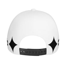 Load image into Gallery viewer, Royalty DON'T D4XV Black Logo, Stripes, Designs  &amp; White Curved Brim Baseball Cap (AOP)
