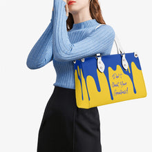 Load image into Gallery viewer, DRIP Blue CR Logo &amp; Gold  Multiple Sizes Upgraded Luxury Women PU Leather Handbag
